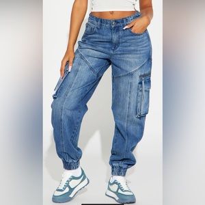 Brand New Fashion Nova Denim Joggers